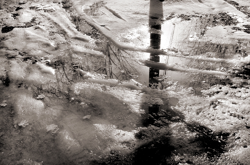 Tire Tracks in Slush Kimberton, PA � Dave Hickey